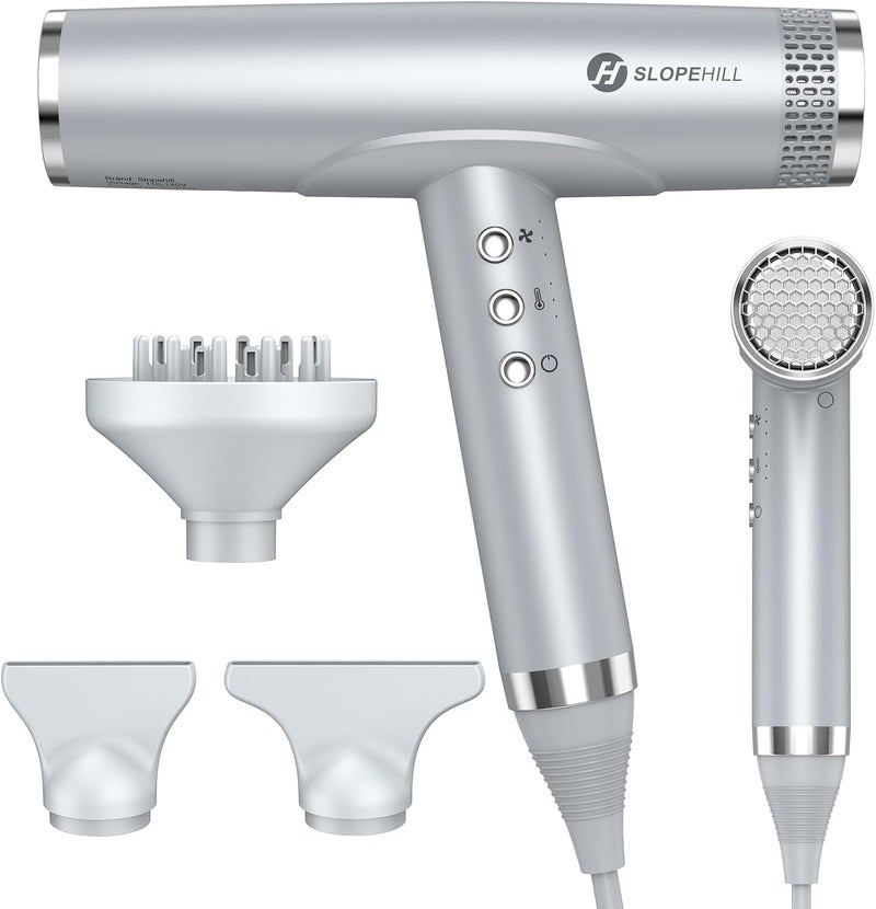 Hair Dryer - Professional Ionic Hairdryer, High-Speed Blow Dryer for Fast Drying, Home & Salon & Travel, Low Noise, Lightweight Compact Ceramic Blowdryer